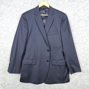 Brooks Brothers 1818 Fitzgerald‎ Blazer Size 43R 100% Wool Navy Blue Pinstripes